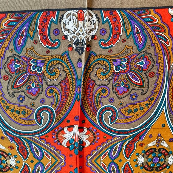 Vintage Christian Dior Silk Paisley Scarf - Picture 8 of 13